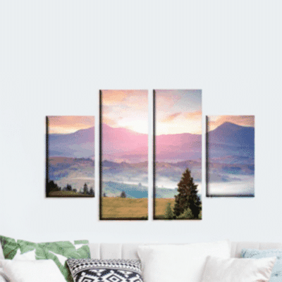 Delt lerretsbilde, 4 deler