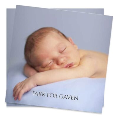 Dåp 15x15cm - trykk på en side