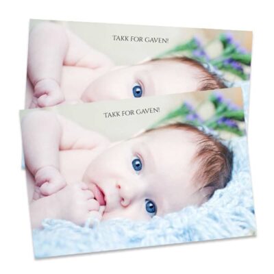 Dåp 10x15cm - trykk på en side, liggende