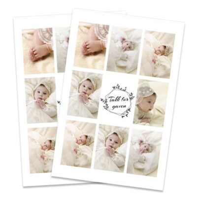 Dåp 10x15cm - trykk på en side, stående