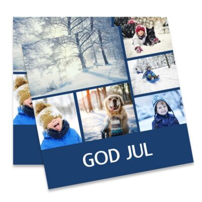 10-pk Julekort luksus 15x15cm - På ekte fotopapir