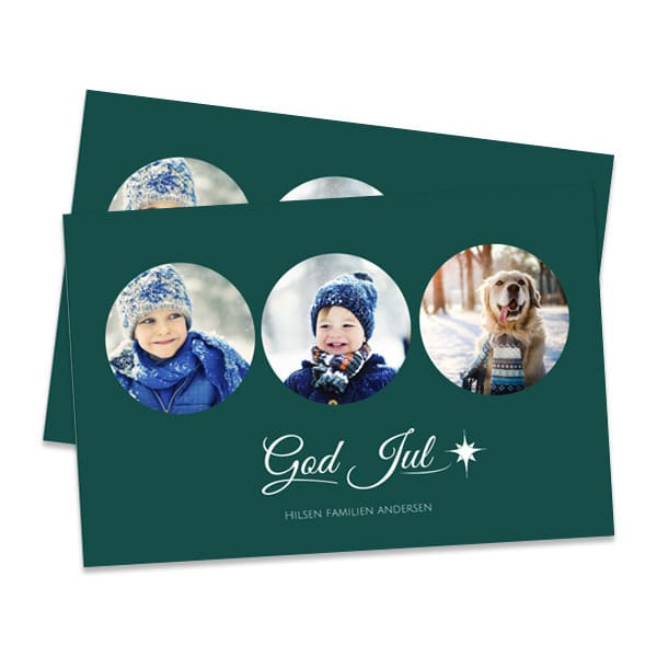 10-pk Julekort 10x15cm - trykk på en side, liggende