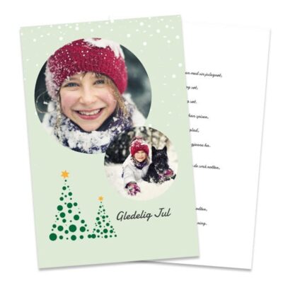 10-pk Julekort 10x15cm - trykk på to sider, stående