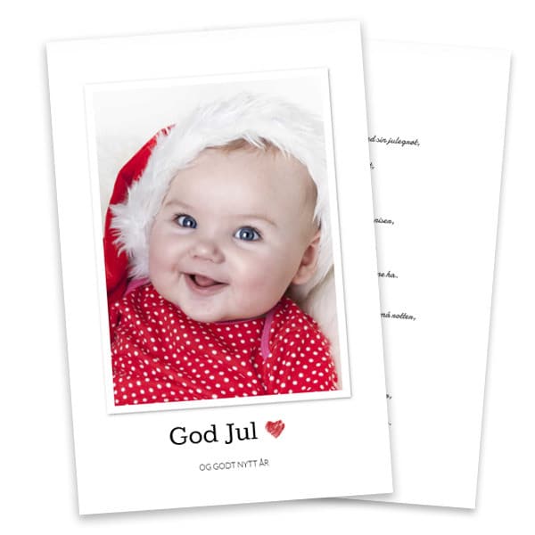 10-pk Julekort 10x15cm - trykk på to sider, stående - Bilde 2