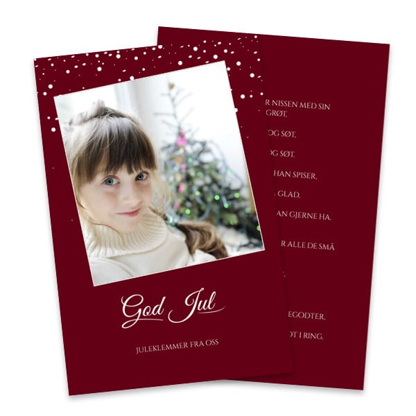 10-pk Julekort 10x15cm - trykk på to sider, stående - Bilde 3