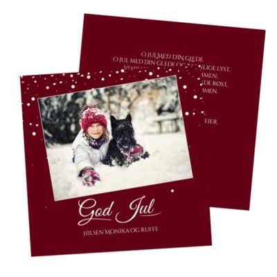 10-pk Julekort 15x15cm - trykk på to sider