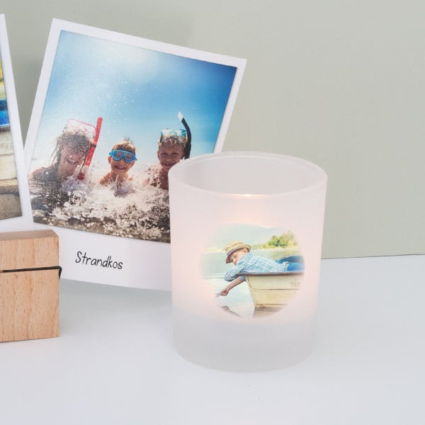 Telysholder i frostet glass - Bilde 2