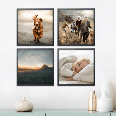 Bildevegg 2x2 kvadratisk