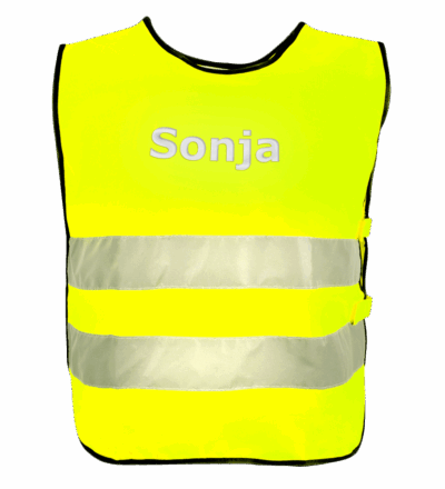 Gul Refleksvest med reflekstrykk