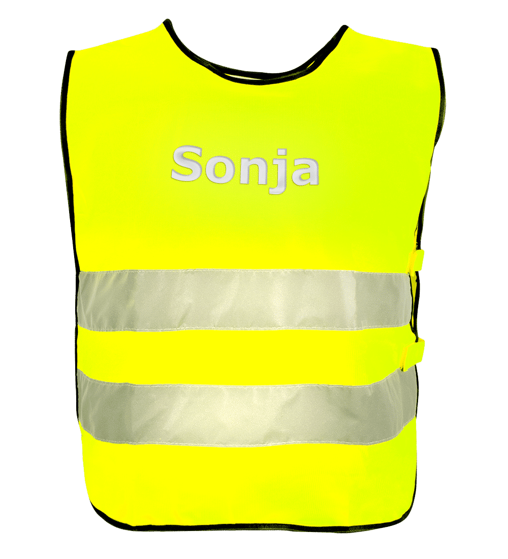 Gul Refleksvest med reflekstrykk