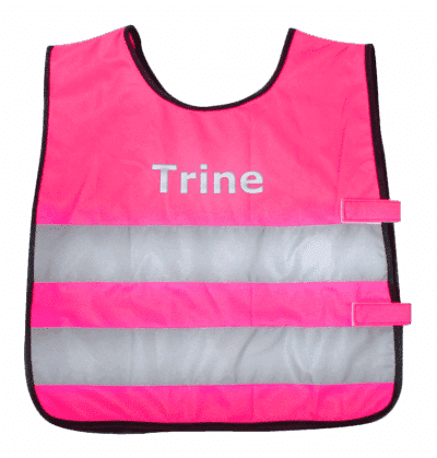 Rosa Refleksvest med reflekstrykk
