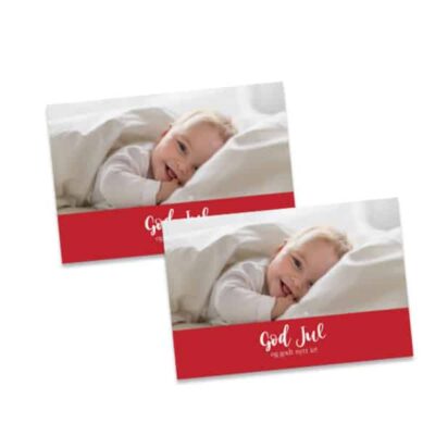 10-pk Julekort 10x15cm - trykk på to sider, Liggende