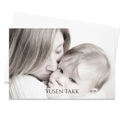 Dåp 10x15cm - trykk på to sider, liggende