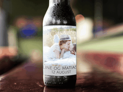 Etiketter til flasker og glass