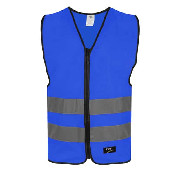 Blå Refleksvest med reflekstrykk - Bilde 3