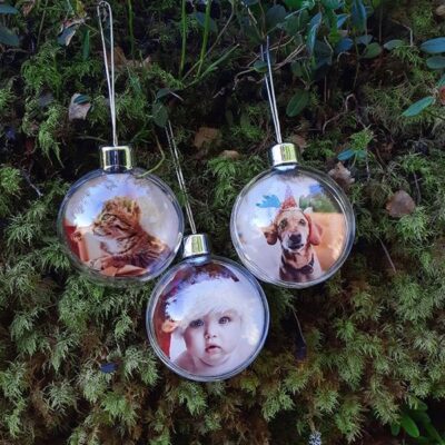 Julekule - Bilde på begge sider